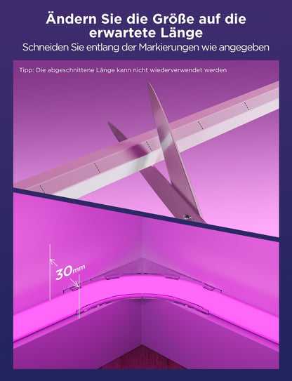 Govee Neon LED Streifen RGBIC 5M für Sockelleiste – Matter