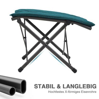 EVER ADVANCED Fusshocker faltbar, gepolsterte Fussablage, 47 cm