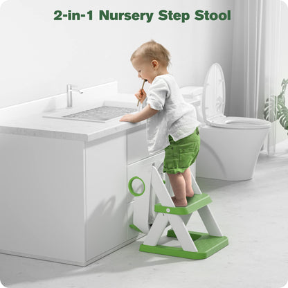 Rabb 1st Toilettenleiter für Kinder, 2-in-1 Toilettensitz mit Treppe