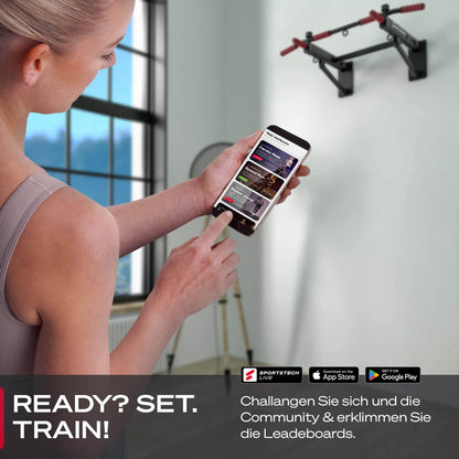 Sportstech KS350 Klimmzugstange 4in1 – Wandmontage klappbar