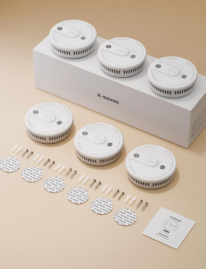 X-Sense Rauchmelder XS0G-SN mit 10-Jahres-Batterie, 6 Stück
