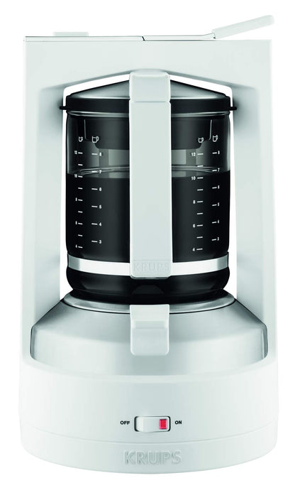 KRUPS KM468210 Kaffee-Druckbrühautomat - Edelstahl, Weiss