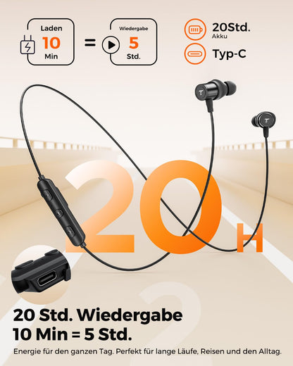 truefree HD-100 Bluetooth In-Ear Kopfhörer mit Nackenbügel, IP67