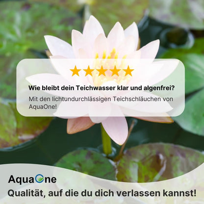 AquaOne Teichschlauch 38 mm (1 1/2 Zoll), 10 m, schwarz