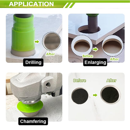 FACHLICH Diamant Fliesenbohrer Set – 11-tlg. 6-110mm mit Fingerfräser