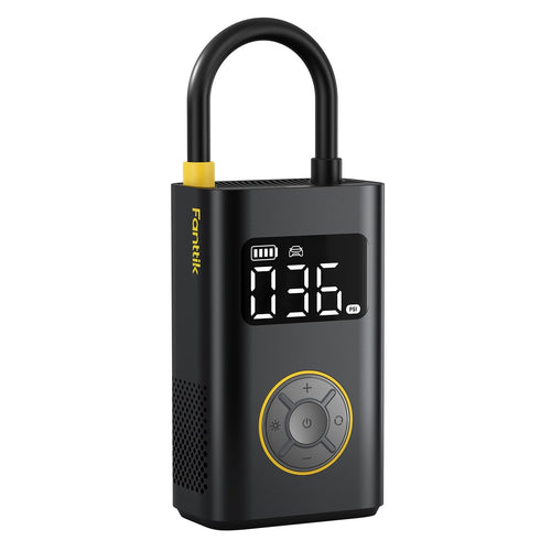 Fanttik X9 Pro Elektrische Luftpumpe, 10,3 BAR/150 PSI, Schwarz – kompaktes Gehäuse mit LED-Leuchte