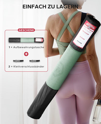 HAPBEAR Yogamatte Rutschfest – XXL Extra Breit 198x137cm 6mm