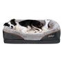 JOYELF Hundebett orthopädisch, gross, Memory Foam, waschbarer Bezug, gepolsterter Rand, knochenförmiges Quietschspielzeug