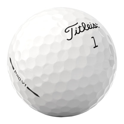 Titleist Pro V1 Golfbälle – 12er Pack weiss Spielnummern #1-4