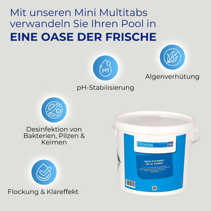 PoolsBest Chlor Mini Multitabs 5 in 1 Pflegetabs - 5kg