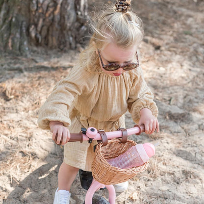 Bandits & Angels Laufrad Metall Weidenkorb – Vintage Rosa