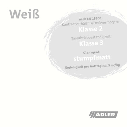 ADLER Kellerraumfarbe, weisse Silikatfarbe, geruchsneutral, 14 kg