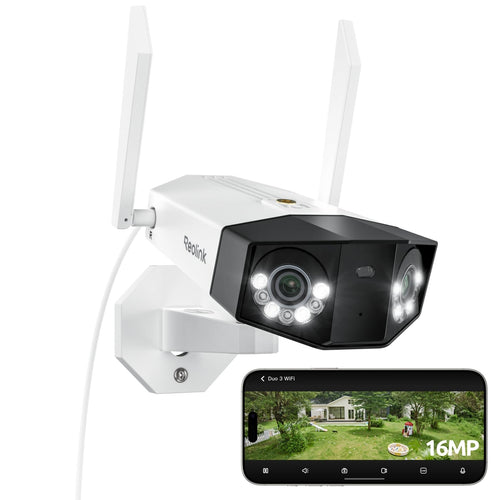 Reolink Duo 3 WiFi 16MP Überwachungskamera Aussen, 180° Panorama mit Dual-Lens