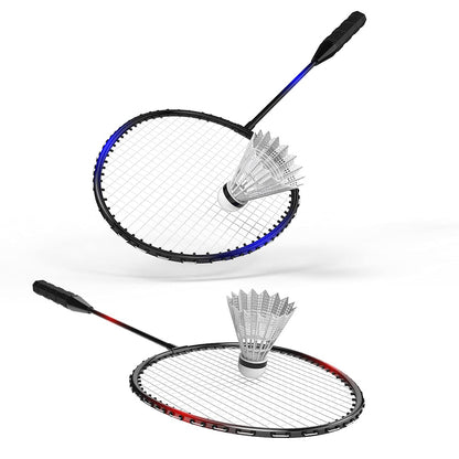 Keehoo Badminton Set mit 4 Schlägern, Federbällen und Tragetasche