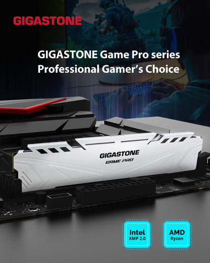 GIGASTONE Game PRO DDR4 RAM 32GB Kit 3200MHz - Weiss