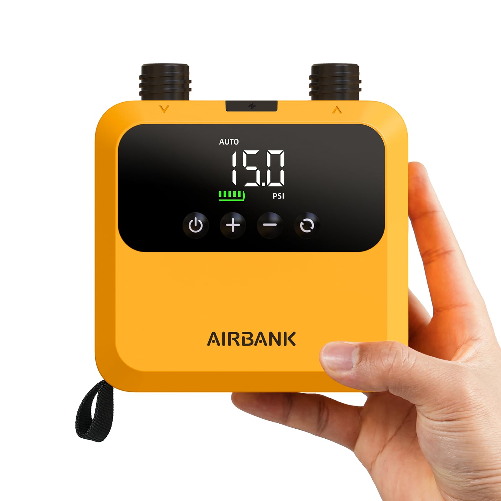 AIRBANK PULSE Pro Elektrische Mini SUP-Luftpumpe, 20 PSI, Akku, kompakte Bauweise, für SUP, Kajak und Zelt