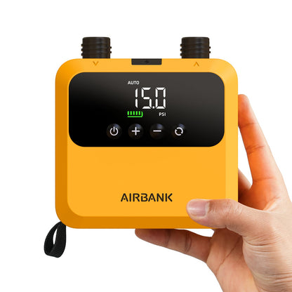 AIRBANK PULSE Pro Elektrische Mini SUP-Luftpumpe, 20 PSI, Akku, kompakte Bauweise, für SUP, Kajak und Zelt