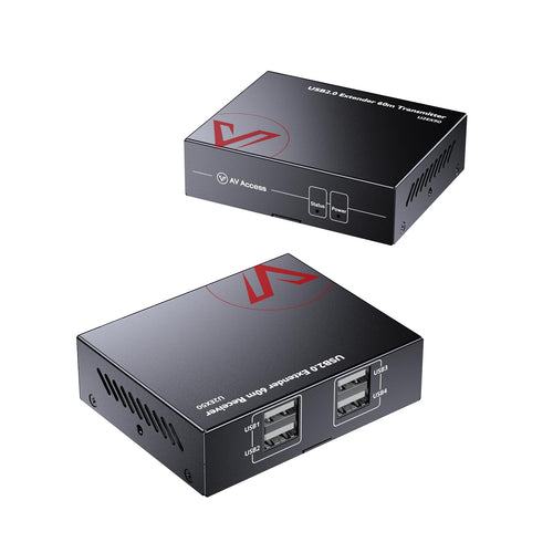 AV Access U2EX50 4 Port USB 2.0 Extender - Ethernet 60m: Kompakte, schwarze Boxen. Verbindet entfernte USB 2.0 Peripherie.