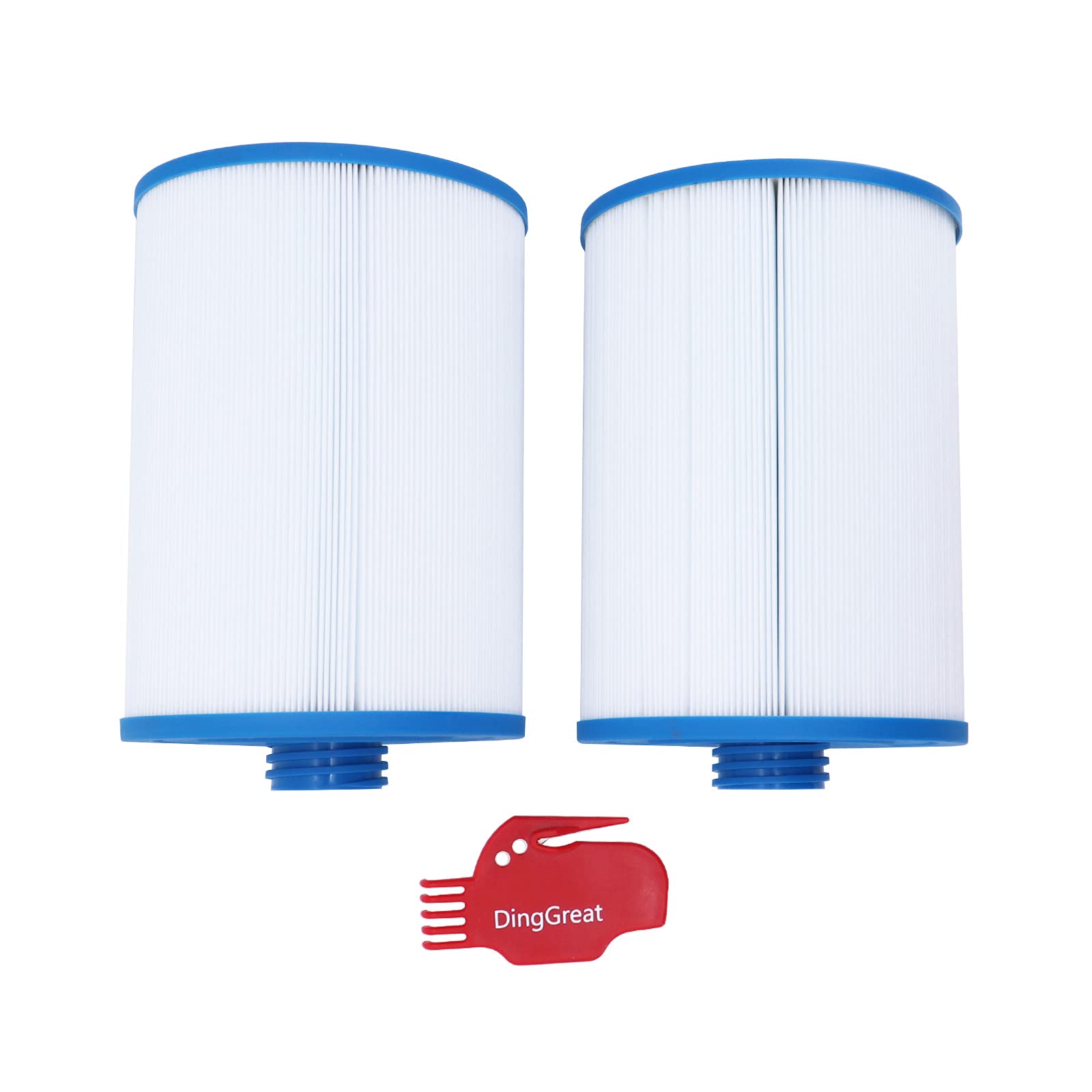 DingGreat Spa Filterkartusche 2 Stück, Ersatzfilter Unicel 6CH-940 – zylindrische Patrone mit Griff und Grobgewinde
