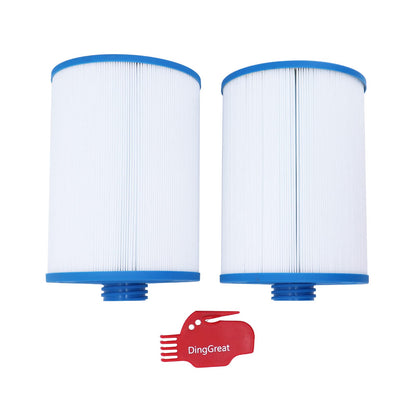 DingGreat Spa Filterkartusche 2 Stück, Ersatzfilter Unicel 6CH-940 – zylindrische Patrone mit Griff und Grobgewinde