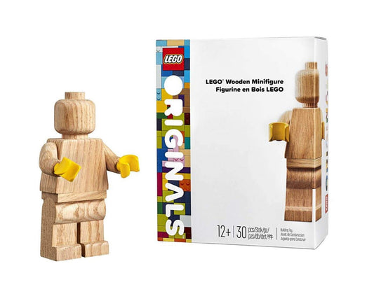 LEGO Holz Minifigur – Original Sammlerstück aus Holz, holzfarben, mit Gelenken. Dient als Dekoration und Sammlerobjekt.