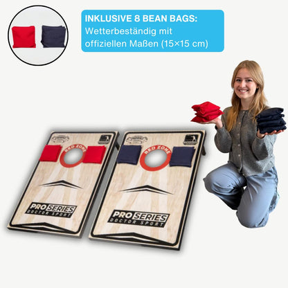 DOCTOR SPORT Cornhole Set Profi Series, 2x 90x60 cm, inkl. 8 Bean Bags