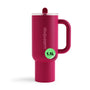 waterdrop Thermobecher mit Strohhalm 1,1 L, Edelstahl, auslaufsicher – Trinkbecher mit Deckel