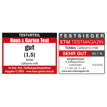 Tchibo Cafissimo Milk Kapselmaschine – Metallic Silver