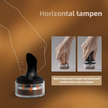 MHW-3BOMBER Espresso Tamper 54 mm, CD Serie mit 2-Feder-Auto-Rebound