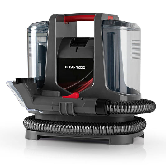 CLEANmaxx Polster- & Teppichreiniger Waschsauger – Kompakt. Kompakter, weiß-blauer Waschsauger zur Nassreinigung von Polstern & Teppichen.