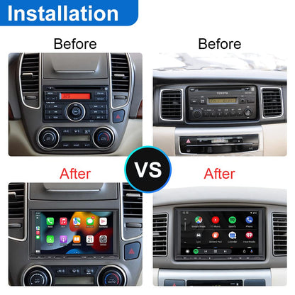 CarPro Doppel Din Android Autoradio - 7 Zoll Wireless CarPlay