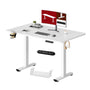 SANODESK Höhenverstellbarer Schreibtisch Elektrisch 110x54 cm weiss, rechteckig, weiss. Ergonomisches Arbeiten im Sitzen/Stehen.