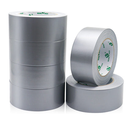 BOMEI PACK Mehrzweck-Panzertape Silber, 50 mm x 50 m, 6 Rollen, silberfarbene Klebebandrollen für Reparaturen