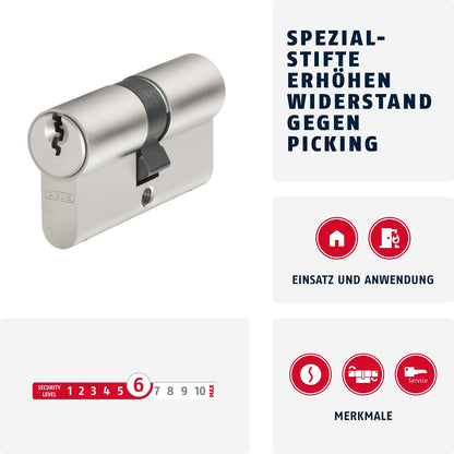 ABUS Profilzylinder E30NP 45/50 mit Not- und Gefahrenfunktion