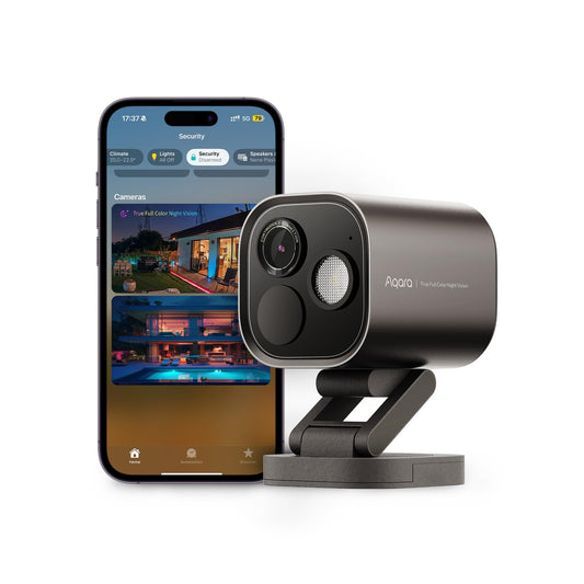 Aqara G5 Pro 4MP Aussen Kamera-Hub mit Nachtsicht - Grau. Überwachungskamera für den Außenbereich mit 4MP Auflösung und IR-Nachtsicht.