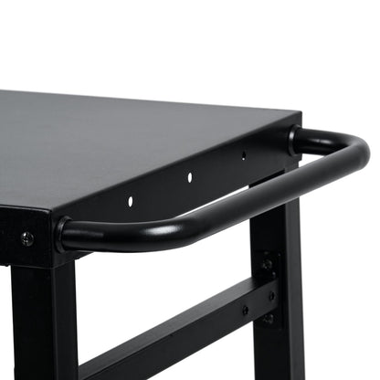 BBQ-Toro Grillwagen BQT3 schwarz, Grilltisch aus Stahl 85 x 50 x 81 cm