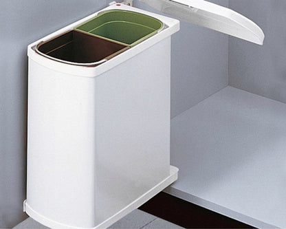 Hailo Duo 16 L Einbau Abfallsammler Schwenkbar - Weiss