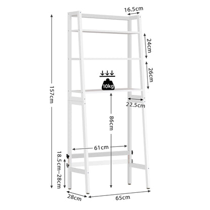 MallKing Badezimmer Toilettenregal 3-Etagen Holz – Weiss