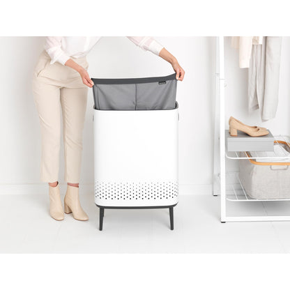 Brabantia Bo Wäschesammler Hi 2x45L Wäschekorb - Weiss