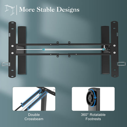 JUMMICO Elektrisches Steh-Schreibtischgestell – Schwarz