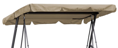 QUICK STAR Ersatzdach Hollywoodschaukel 210x145 cm wasserdicht beige, Dachbezug aus Polyester mit Volant