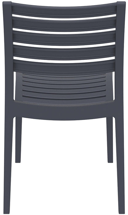 CLP Gartenstuhl Ares I Kunststoff Stapelstuhl - Dunkelgrau