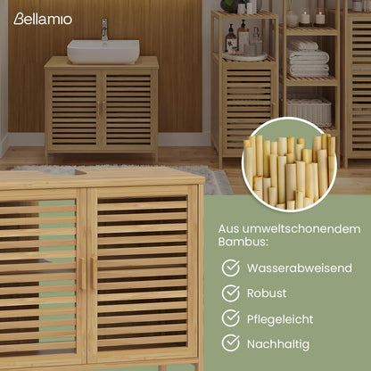 Bellamio Newa Waschbeckenunterschrank – Bambus 60 cm