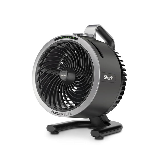 Shark FlexBreeze HydroGo Nebelventilator - Anthrazit FA050EU. Anthrazitfarbener Standventilator für Luftstrom und Nebelfunktion.