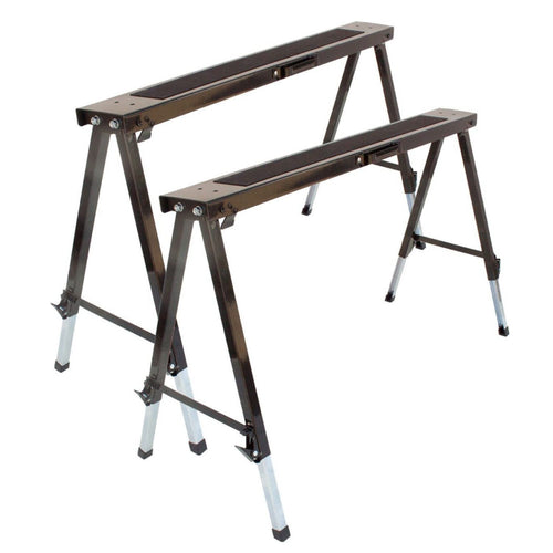 Lemodo Arbeitsbock höhenverstellbar, 2er Set, Stahl, 150 kg Tragkraft mit Anti-Rutsch-Auflage