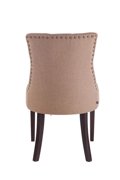 CLP Polsterstuhl Aberdeen 2er Set - Taupe, Gestell Antik