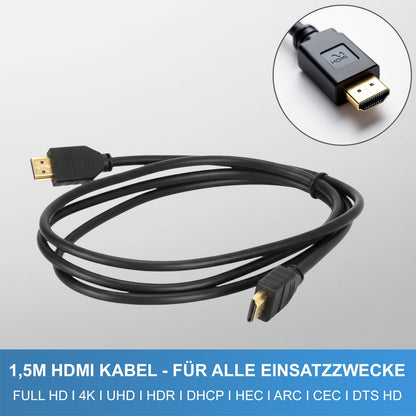 Telestar SL65T2 DVB-T2/DVB-C Receiver Full HD mit Antenne, HDMI-Kabel