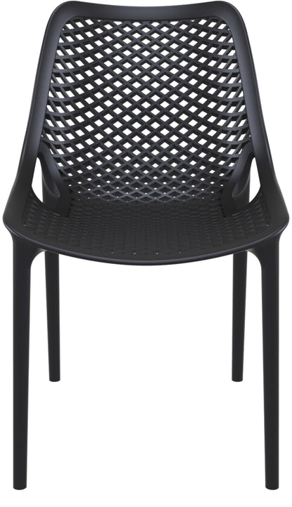CLP XXL Bistrostuhl Air Gartenstuhl Kunststoff - Schwarz