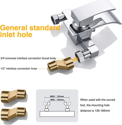 SwissBath H59 Badewannenarmatur - Chrom, Brause, Druckschalter