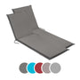 sleepling Liegenauflage 2er Set für Gartenliege, 190x58 cm, anthrazit – Polsterauflagen mit Befestigungsbändern